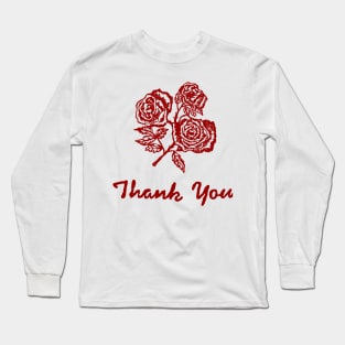 Thank You Gratitude 90s Retro Aesthetics Long Sleeve T-Shirt